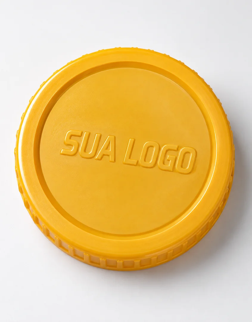 Exemplo de personalização com a inscrição sua logo